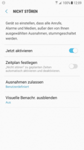 Android Audio auf nicht stören