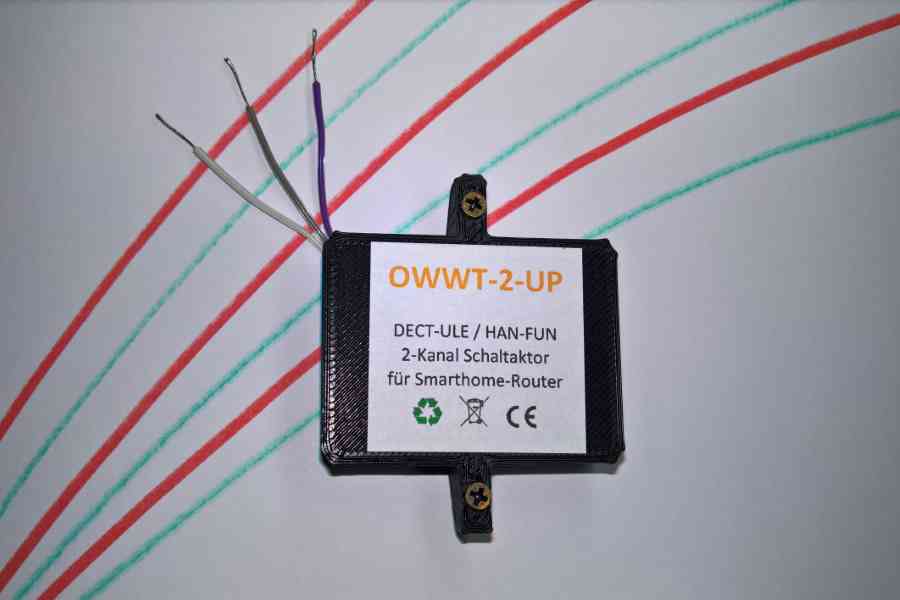 Unterputz-Wandtaster OWWT-2-UP für Schaltszenarien im FRITZ!Box-Smarthome, kompatibel mit DECT-ULE Protokoll